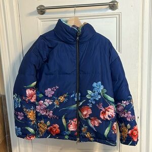 Johnny Was reversible down puffer coat. Size L